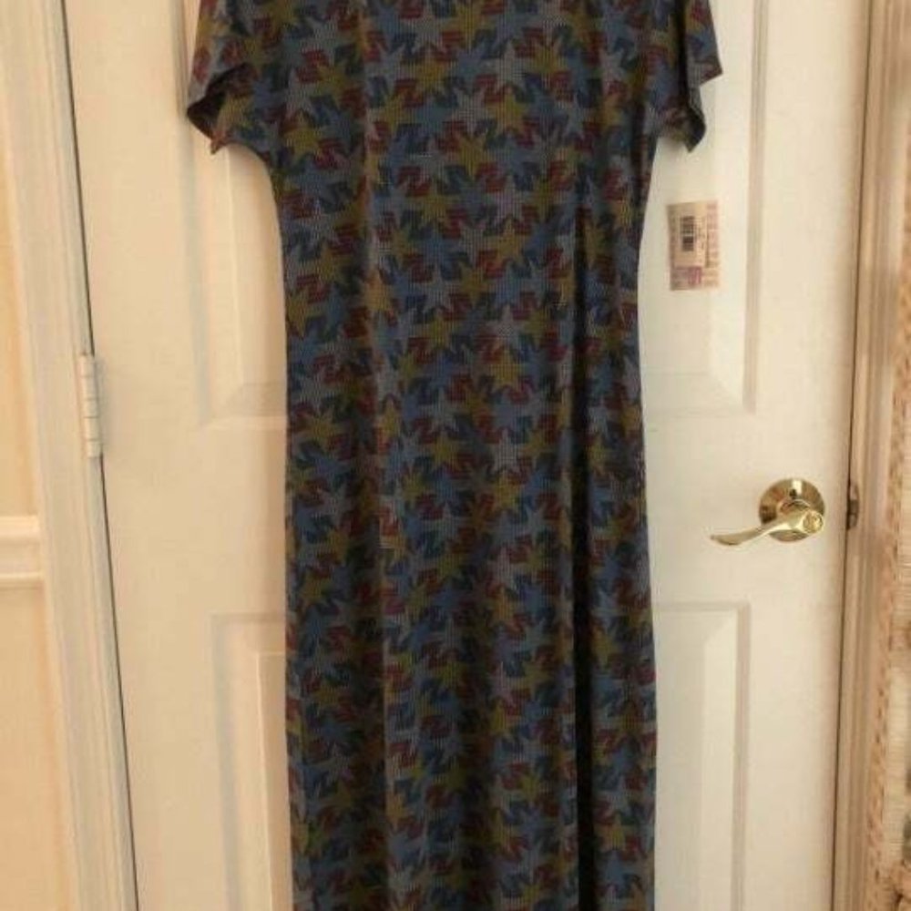 LuLaRoe Americana Maria Dress Stars July 4 Blue American Dreams Patriotic